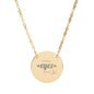Engraved Circle Necklace — Personalized 'eyes' Disc Pendant